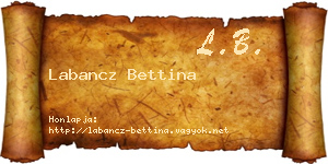 Labancz Bettina névjegykártya